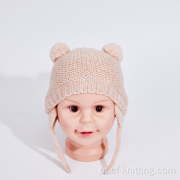 Baby Autumn e Winter Single-camada de malha de chapéu de gorro